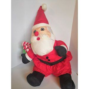 Stuffed Santa Claus International Silver Co Parachute Nylon Plush 18”